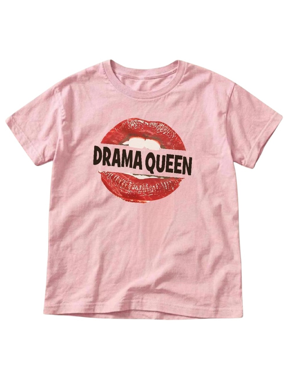 Gildan Drama Queen Pink LipGraphic Tee